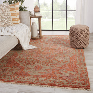 Jaipur Living Liberty Azar LIB12 Rust/Taupe Area Rug Lifestyle Image Feature