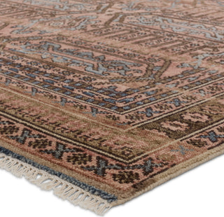 Jaipur Living Liberty Leone LIB13 Pink/Blue Area Rug Corner Image