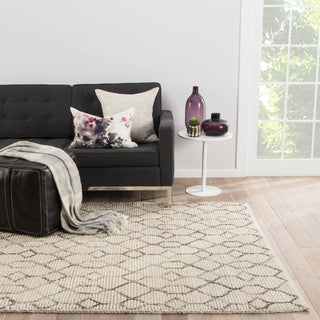 Jaipur Living Luxor By Leda LNK06 White/Gray Area Rug Nikki Chu Lifestyle Image Feature