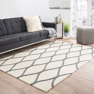 Jaipur Living Lounge Marquia LOE02 White Area Rug Lifestyle Image Feature