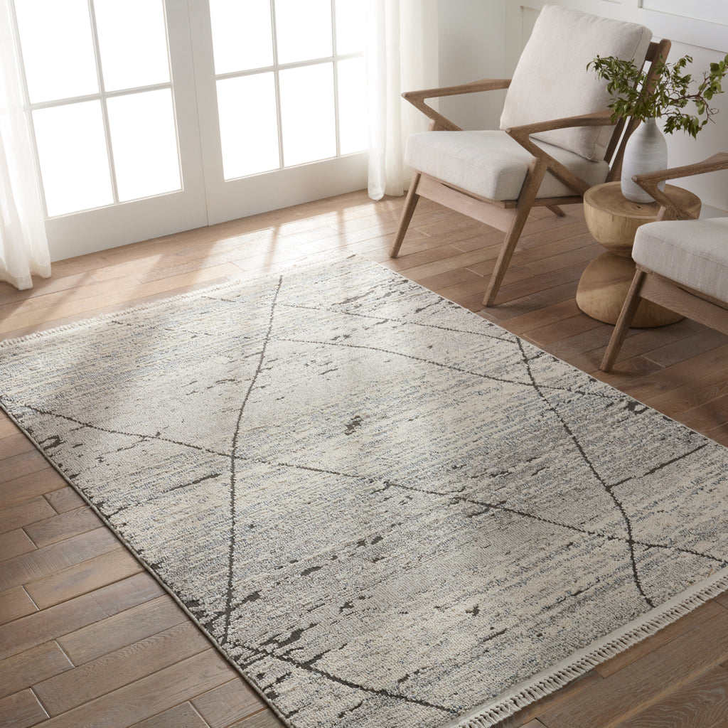 Jaipur Living Lore Imani LRE01 Gray/White Area Rug Lifestyle Image Feature