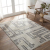 Jaipur Living Lore Bungalow LRE05 Gray/Cream Area Rug Lifestyle Image Feature