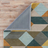 Jaipur Living En Casa Ojo LST16 Gold/Teal Area Rug by Luli Sanchez Folded Backing Image