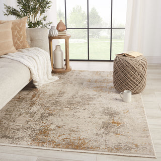 Jaipur Living Lavigne Henson LVG06 Gray/Gold Area Rug Lifestyle Image Feature