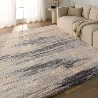 Jaipur Living Lyra Triton LYR07 Gray/Cream Area Rug Lifestyle Image Feature