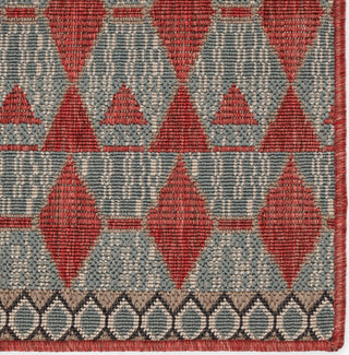 Jaipur Living Mahaba Maji MAH01 Red/Sea Green Area Rug by Vibe