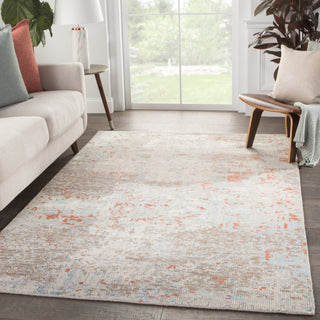 Jaipur Living Micah Loire MCH03 Taupe/Orange Area Rug Lifestyle Image Feature