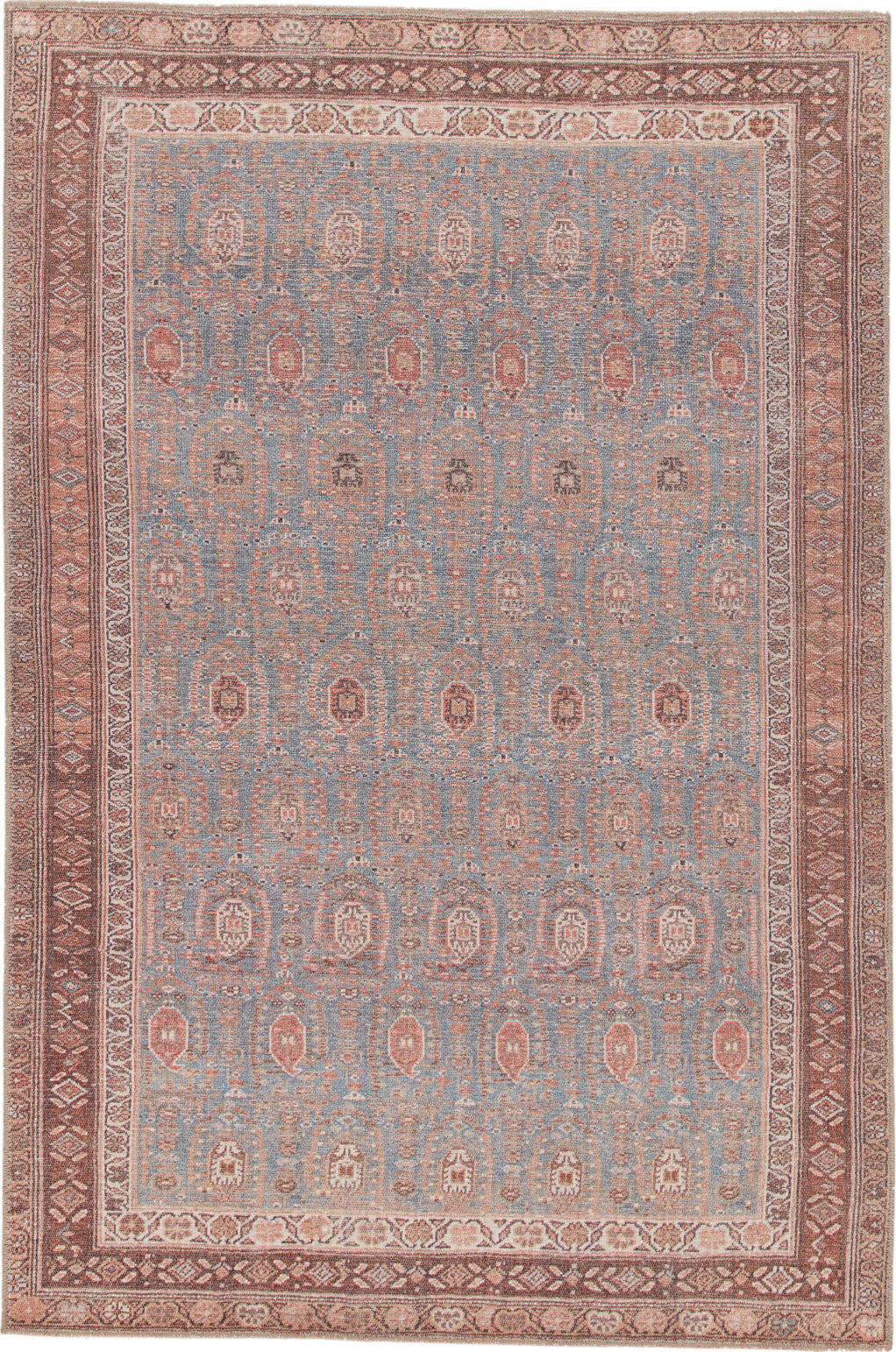 Jaipur Living Medea Tielo MDE02 Blue/Brown Area Rug - Top Down