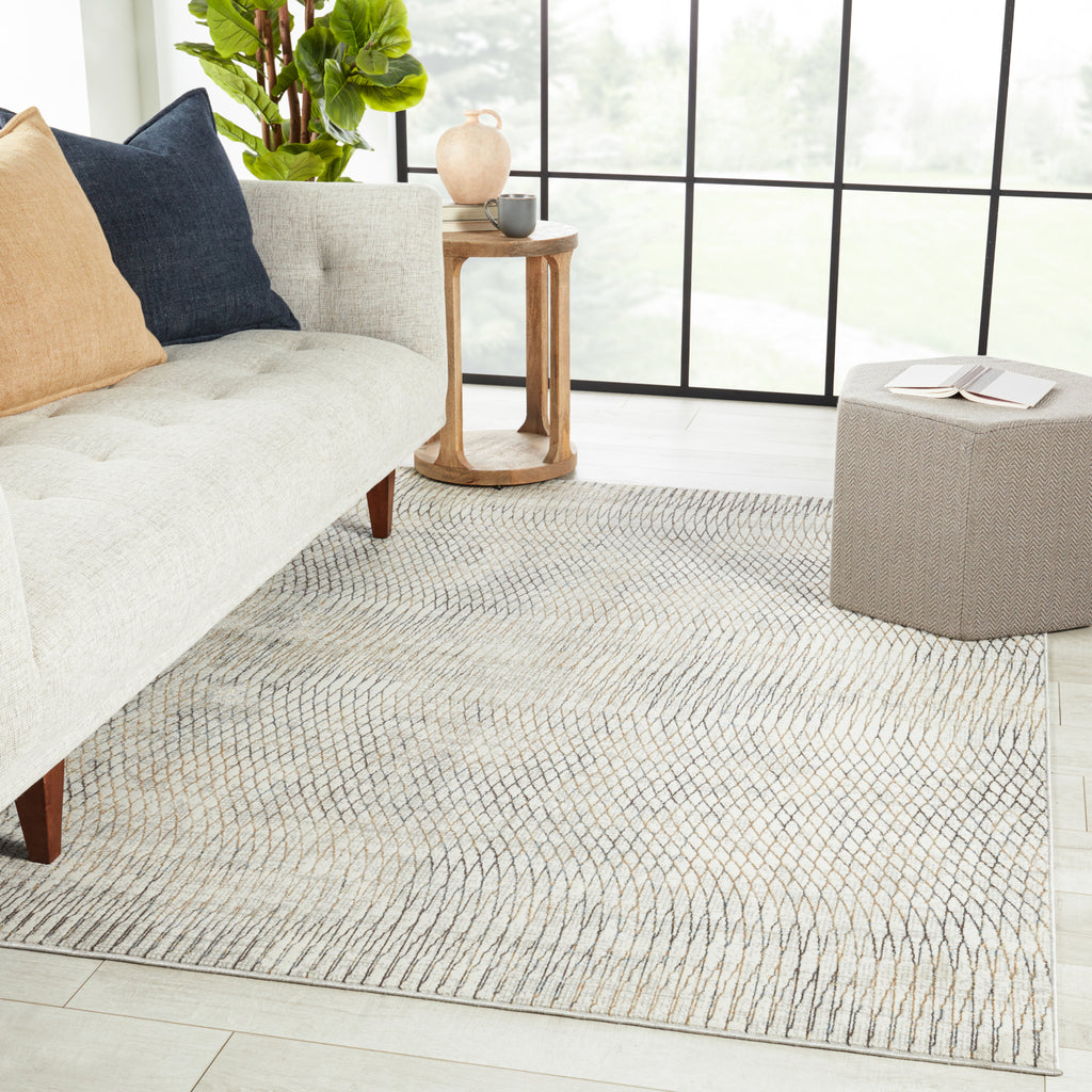 Jaipur Living Melo Pierre MEL02 Gray/Gold Area Rug by Vibe Lifestyle Image Feature