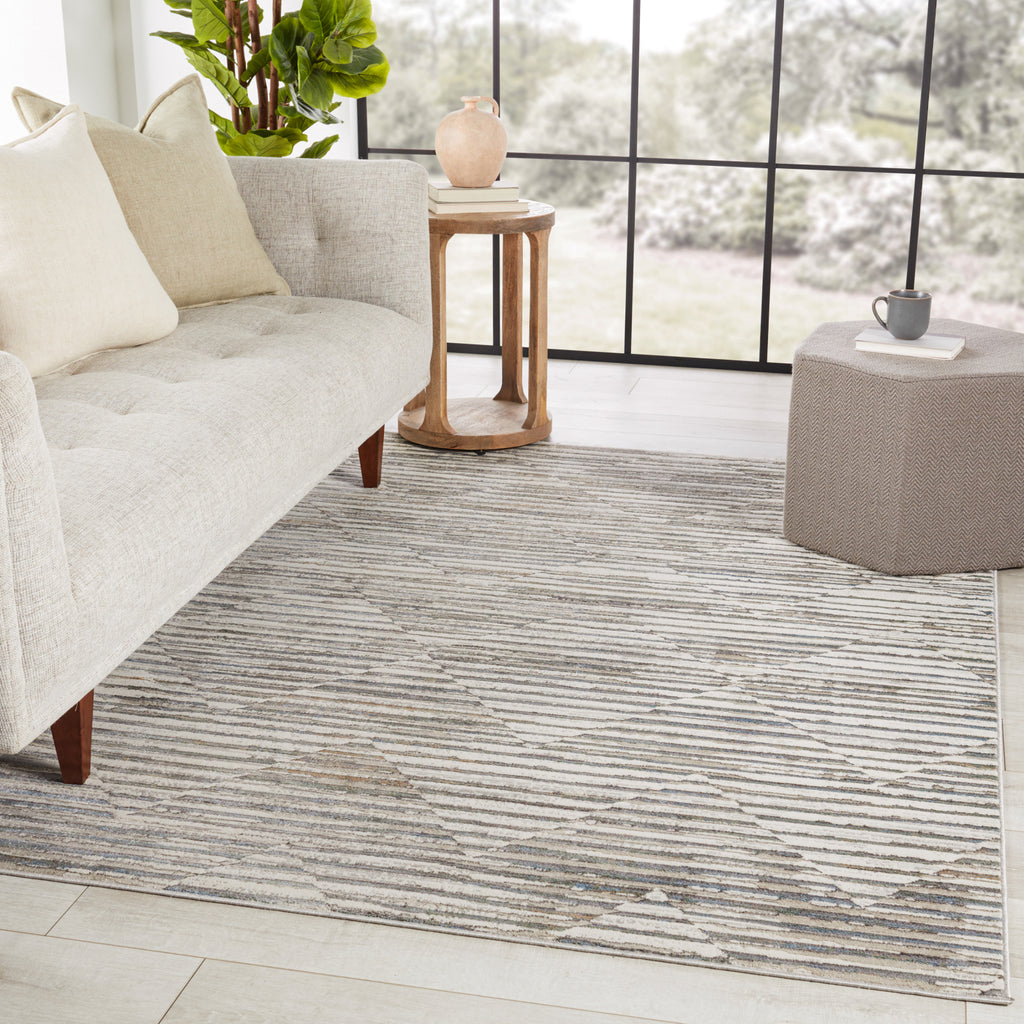 Jaipur Living Melo Wilmot MEL03 Gray/Light Blue Area Rug by Vibe Lifestyle Image Feature