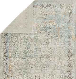 Jaipur Living Melo Thayer MEL04 Green/Light Gray Area Rug by Vibe Folded Backing Image