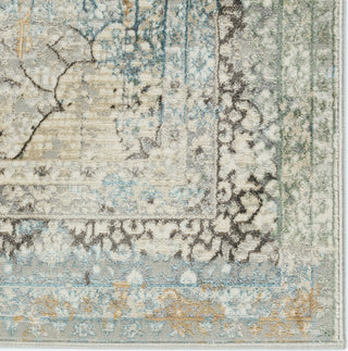 Jaipur Living Melo Thayer MEL04 Green/Light Gray Area Rug by Vibe Corner Close Up Image