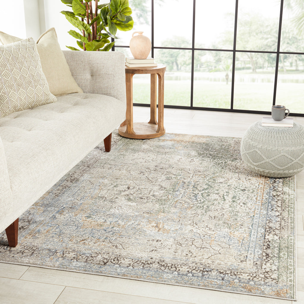 Jaipur Living Melo Thayer MEL04 Green/Light Gray Area Rug by Vibe Lifestyle Image Feature