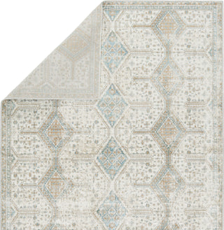 Jaipur Living Melo Roane MEL05 Gold/Light Blue Area Rug by Vibe Folded Backing Image