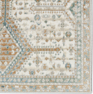 Jaipur Living Melo Roane MEL05 Gold/Light Blue Area Rug by Vibe Corner Close Up Image