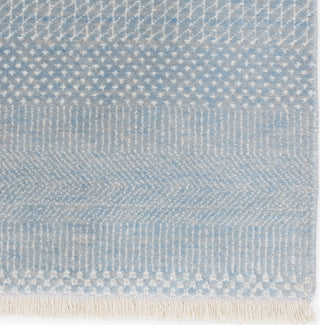 Jaipur Living Merritt Adler MER04 Sky Blue/Ivory Area Rug Corner Close Up Image