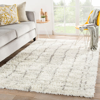 Jaipur Living Minka Taft MKA04 Ivory/Light Gray Area Rug Lifestyle Image Feature