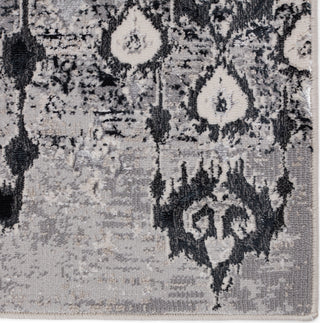 Jaipur Living Malilla By Nikki Chu Inigo MLI02 Dark Blue/Gray Area Rug Corner Close Up Image