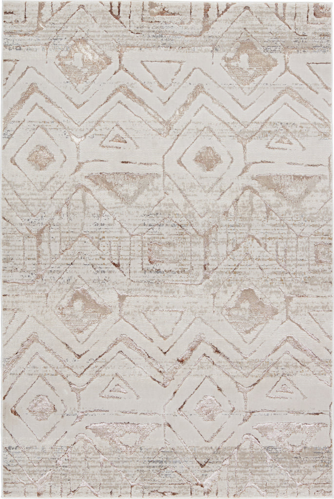 Jaipur Living Malilla By Nikki Chu Kalindi MLI06 Cream/Taupe Area Rug - Top Down