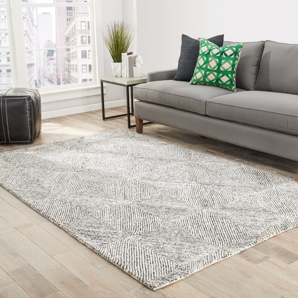 Jaipur Living Traditions Made Modern Exhibition MMT19 White/Dark Gray Area Rug by Museum Ifa Lifestyle Image Feature