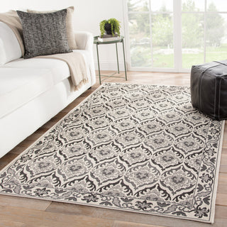 Jaipur Living Monteclair Laurel MOC01 Dark Gray/Cream Area Rug Lifestyle Image Feature