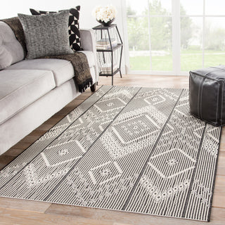 Jaipur Living Monteclair Shiloh MOC05 Dark Gray/Cream Area Rug Lifestyle Image Feature