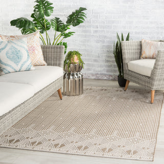 Jaipur Living Monteclair Belvidere MOC08 Taupe/Cream Area Rug Lifestyle Image Feature