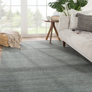 Jaipur Living Modica Irminio MOD01 Gray/Blue Area Rug Lifestyle Image Feature