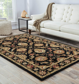 Jaipur Living Mythos Callisto MY10 Black/Red Area Rug Lifestyle Image Feature