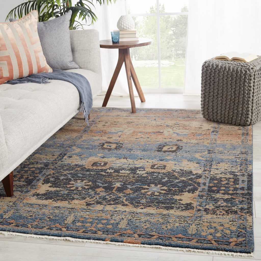 Jaipur Living Myriad Caruso MYD01 Blue/Taupe Area Rug by Vibe Lifestyle Image Feature