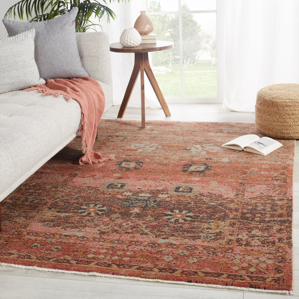 Jaipur Living Myriad Caruso MYD03 Pink/Rust Area Rug by Vibe Lifestyle Image Feature