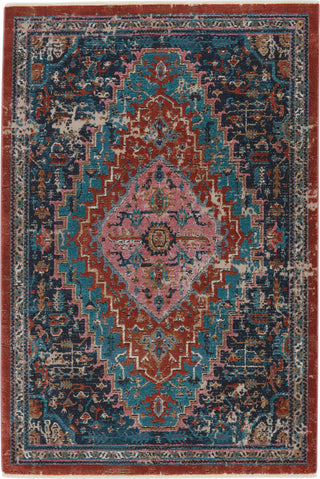 Jaipur Living Myriad Marielle MYD13 Blue/Rust Area Rug - Top Down