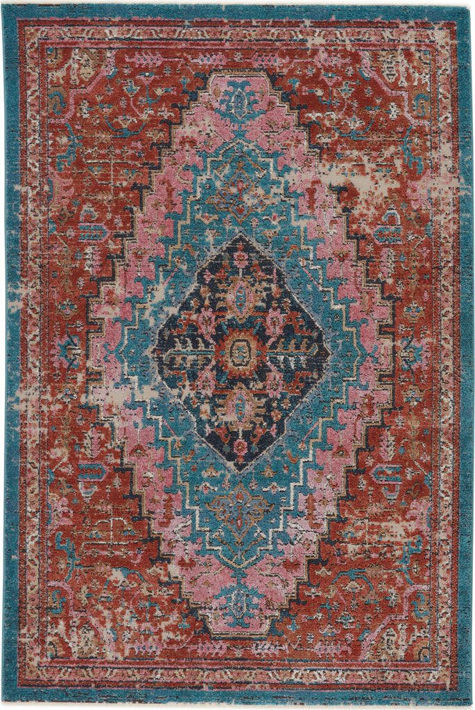 Jaipur Living Myriad Marielle MYD15 Rust/Teal Area Rug - Tp Down