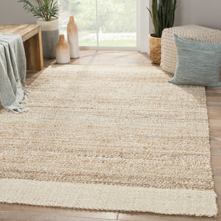 Jaipur Living Naturals Tobago Mallow NAT12 White/Tan Area Rug Lifestyle Image Feature