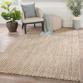 Jaipur Living Naturals Tobago Alix NAT22 Taupe/White Area Rug Lifestyle Image Feature