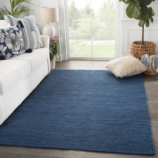 Jaipur Living Naturals Tobago Bellport NAT37 Blue Area Rug Lifestyle Image Feature