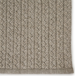 Jaipur Living Nirvana Premium Iver NIP05 Light Gray Area Rug Corner Close Up Image