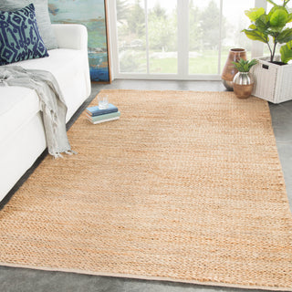 Jaipur Living Naturals Monaco Poncy NLM02 Tan Area Rug Lifestyle Image Feature