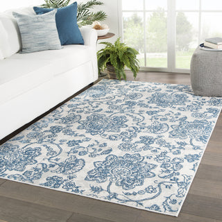 Jaipur Living Nashua Billings NSH03 Blue/Light Gray Area Rug Lifestyle Image Feature