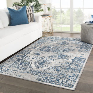 Jaipur Living Nashua Gillingham NSH05 Blue/Gray Area Rug Lifestyle Image Feature