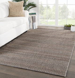 Jaipur Living Naturals Bermuda Ipsa NTB01 Taupe/Black Area Rug Lifestyle Image Feature