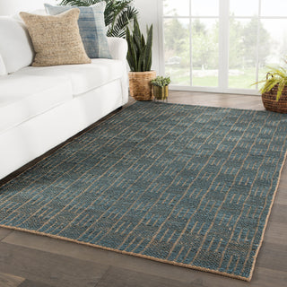 Jaipur Living Naturals Bermuda Lindo NTB04 Beige/Blue Area Rug Lifestyle Image Feature