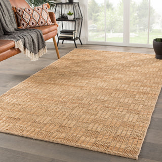 Jaipur Living Naturals Bermuda Lindo NTB05 Tan/Black Area Rug Lifestyle Image Feature