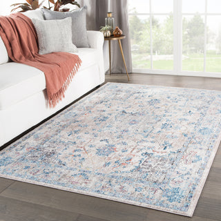 Jaipur Living Ostara Yvonne OST02 Blue/Gray Area Rug Lifestyle Image Feature