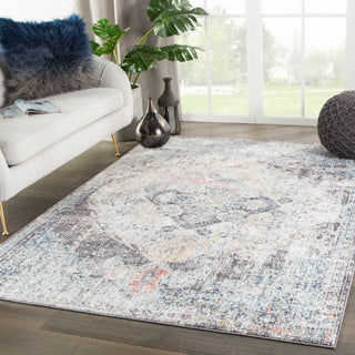 Jaipur Living Ostara Brash OST07 Black/Blue Area Rug Lifestyle Image Feature