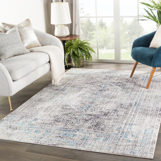 Jaipur Living Ostara Grahm OST08 Black/Blue Area Rug Lifestyle Image Feature