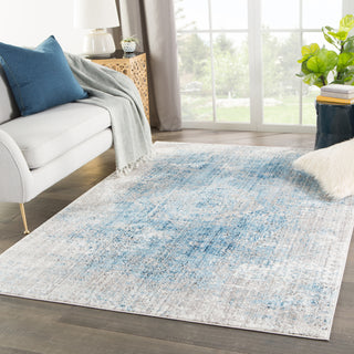 Jaipur Living Ostara Levision OST09 Blue/Light Gray Area Rug Lifestyle Image Feature