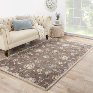 Jaipur Living Poeme Nantes PM105 Gray/Tan Area Rug Lifestyle Image Feature