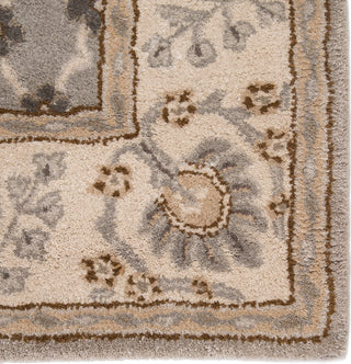 Jaipur Living Poeme Chambery PM144 Gray/Beige Area Rug Corner Close Up Image