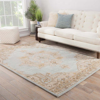 Jaipur Living Poeme Helda PM147 Gray/Tan Area Rug Lifestyle Image Feature